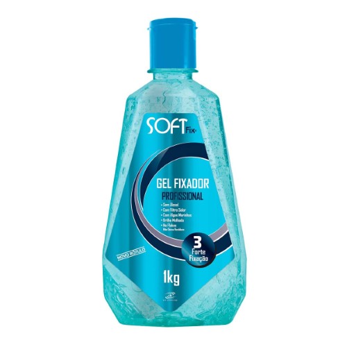 Gel Capilar Soft Fix Azul 1kg