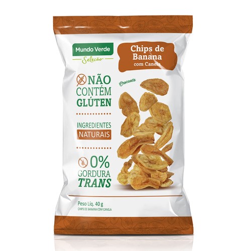 Chips de Banana com Canela Mundo Verde com 40g