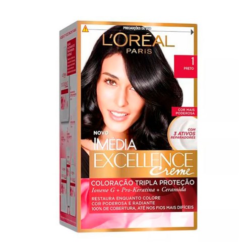 Tintura Loreal Imédia Excellence 1.0 - Preto