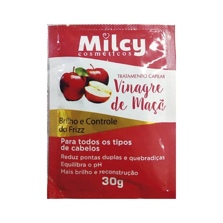 Cosméticos Vinagre de Maçã Sachê - Máscara Capilar 30g