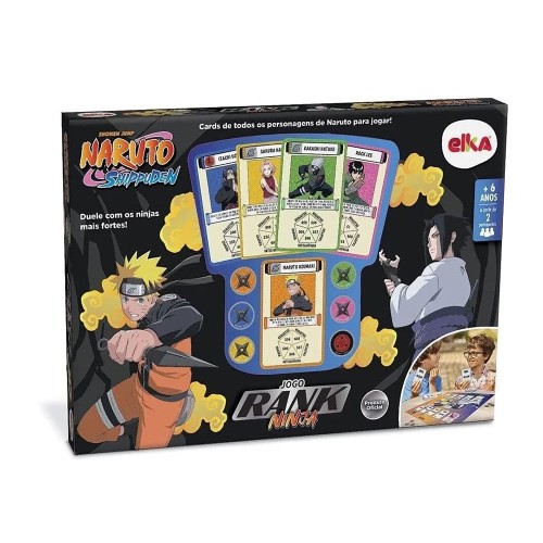 Jogo de Cartas Rank Ninja Elka Naruto Shippuden 6+ Anos