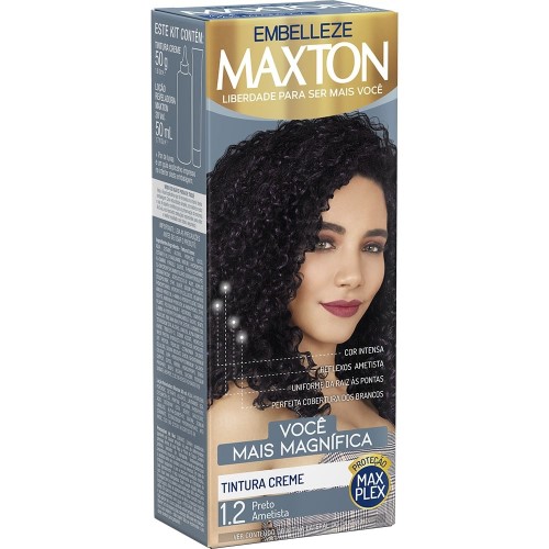 Tintura Creme Maxton 1.2 Preto Ametista com 1 Unidade