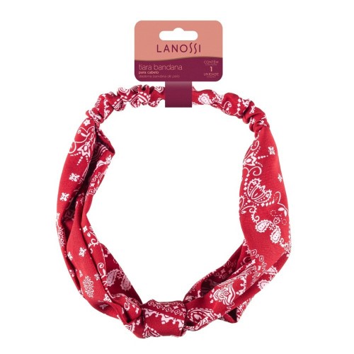 Tiara Bandana Para Cabelo Lanossi Red 1 Unidade