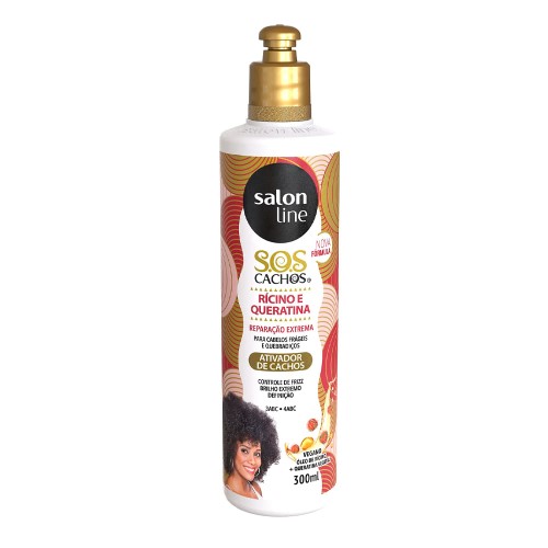 Ativador De Cachos Salon Line SOS Cachos Queratina 300ml