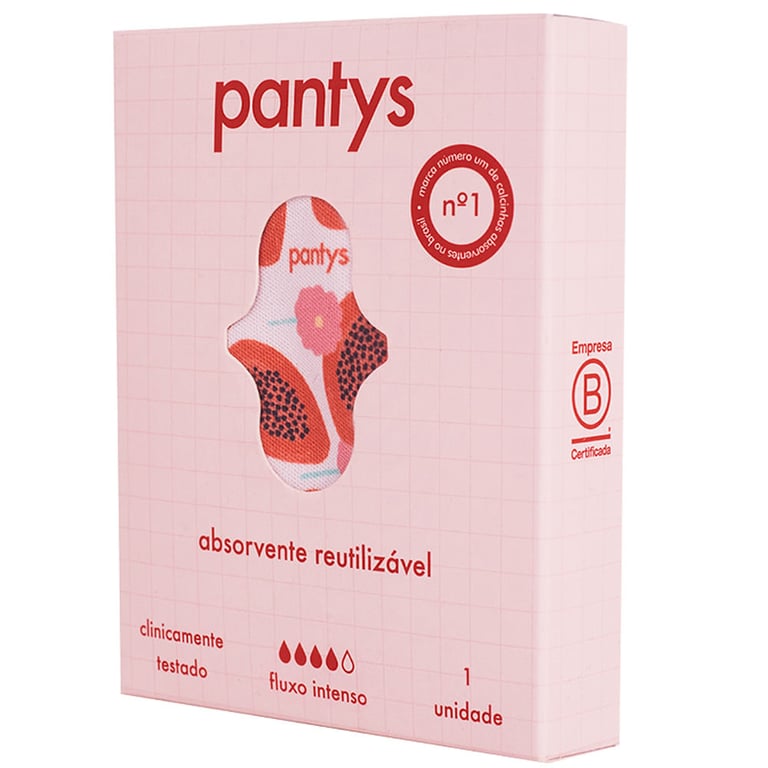 Absorvente Reutilizável Pantys Papaya Fluxo Intenso 1 unidade