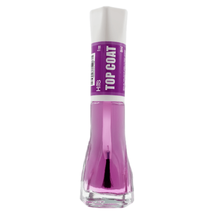 Esmalte Tratamento Top Coat Efeito Gel Hits 8ml