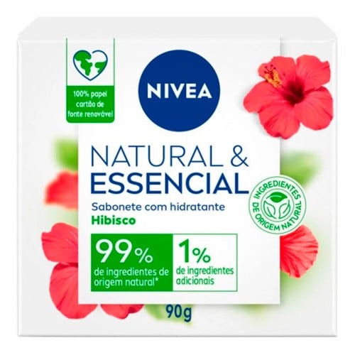 Sabone Em Barra Nívea Natural & Essencial Hibisco 85g