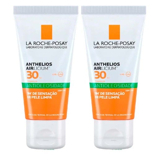 La Roche-Posay Anthelios Airlicium Kit com 2 Unidades – Protetor Solar Facial FPS30 – 50G