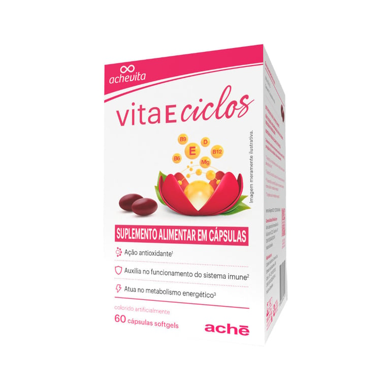 Vitamina E Vita E Ciclos Ache 60 Capsulas