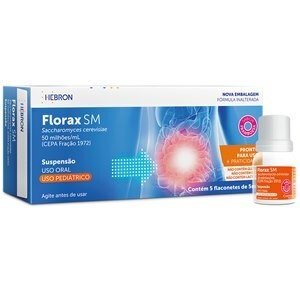 Florax SM Pediátrico Sabor Framboesa Flaconetes com 5 Unidades de 5ml cada