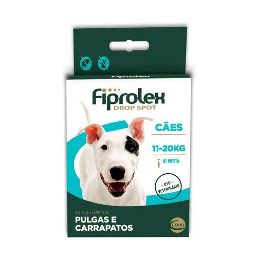 Fiprolex Drop Spot para Cães de 11 a 20kg com 1 Pipeta de 1,34ml