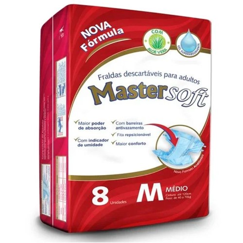 Fralda Geriátrica Mastersoft Regular M 8 Unidades