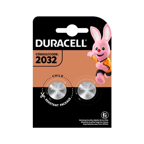 Pilha Botão Lithium Duracell CR 2032 3V 2 Unidades