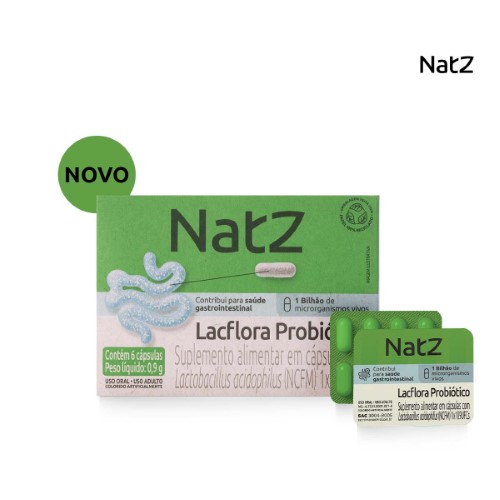 Probiótico Natz Lactobacillus Acidophilus 6 cápsulas