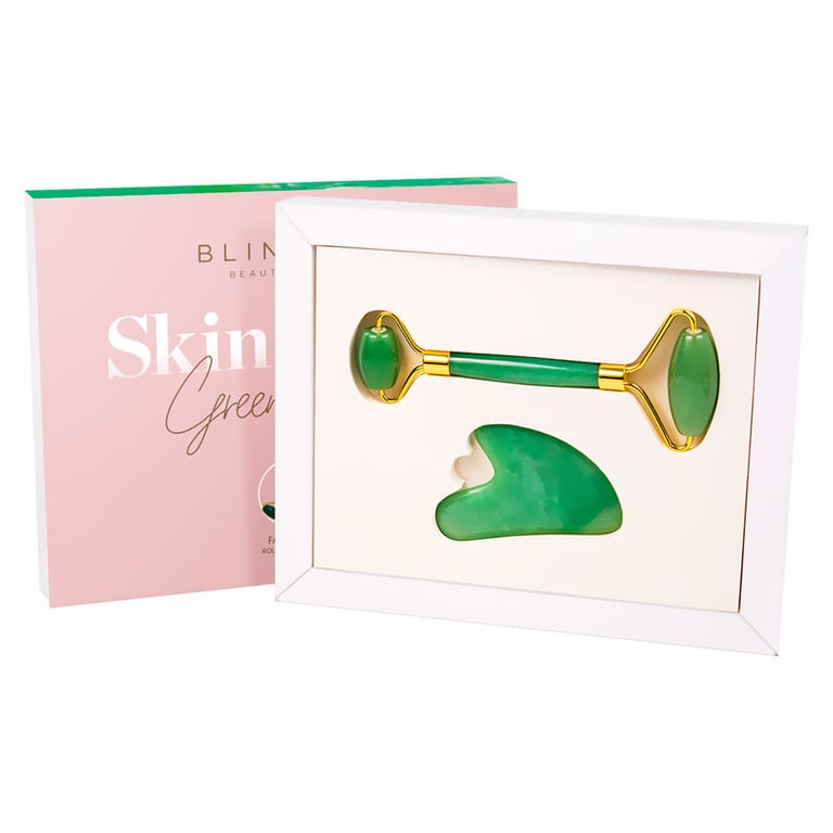 Blink Lab Skin Glow Kit – Roller Massageador + Guashá de Jade