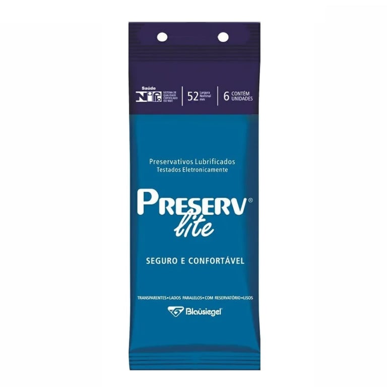 Preservativo Preserv Lite Com 6 Unidades