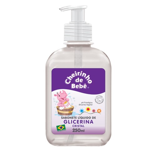 Sabonete Liquido Glicerinado Cheirinho De Bebe Cristal 250 Ml