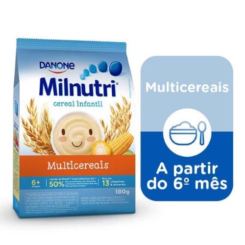 Cereal Infantil Milnutri Multicereais com 180g