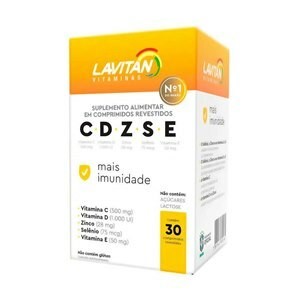 Suplemento Alimentar Lavitan CDZSE Mais Imunidade com 30 comprimidos