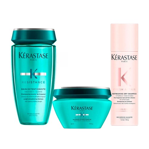 Kérastase Resistance Extentioniste + Fresh Affair Kit - Shampoo + Máscara + Shampoo a Seco