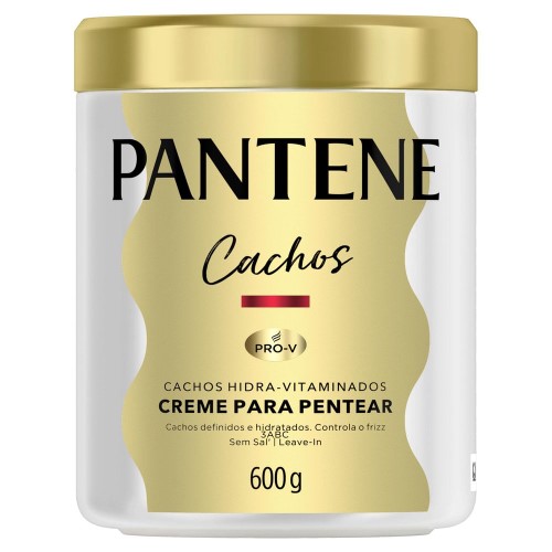 Creme Para Pentear Pantene Cachos Hidra Vitaminados 600g