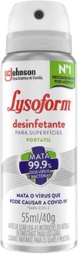 Desinfetante Para Superfícies Lysoform Original Aerosol 55ml