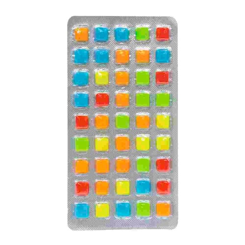 Mini Goma de Mascar Danclets Sabor Tutti Frutti com 45 unidades