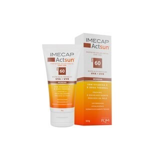 Protetor Solar Facial Imecap Actsun Fps60 Cor Morena 50g