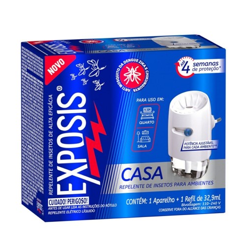 Repelente Líquido Exposis Casa Aparelho Elétrico + Refil De 32,9ml