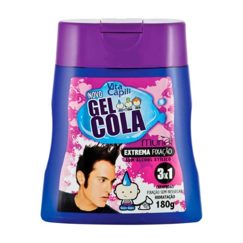 Gel Cola Vertical Vita Capili Azul com 180g