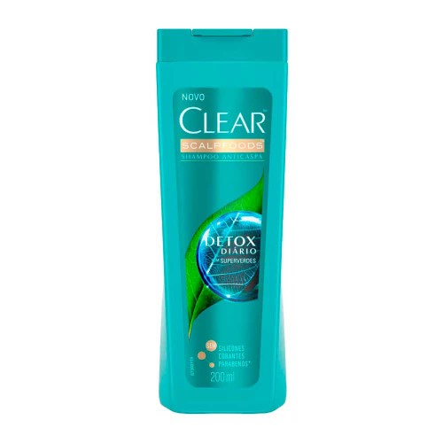 Shampoo Anticaspa Clear Detox Diário com 200ml