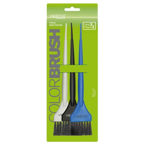 Pincel para Tintura Vertix Color Brush com 3 Unidades