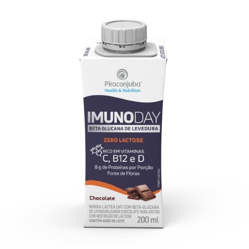 Piracanjuba Imunoday Bebida Láctea Zero Lactose Chocolate com 200ml