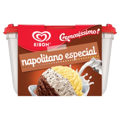 Sorvete Kibon Cremosíssimo Napolitano Especial 2 Litros