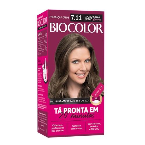 Mini Kit Tintura Biocolor Louro Cinza Médio Glamour 7.11