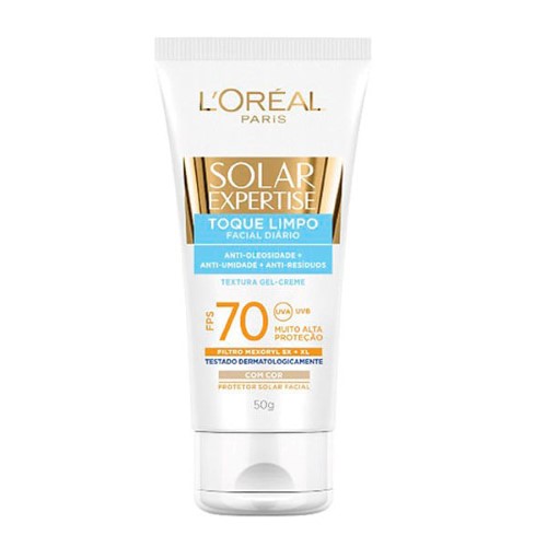 Protetor Solar Facial L’Oréal Expertise Toque Limpo com Cor FPS 70 com 50g