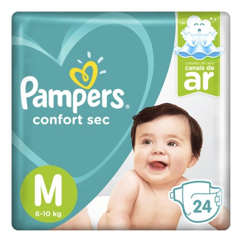 Fralda Pampers Confort Sec Tamanho M - 24 unidades