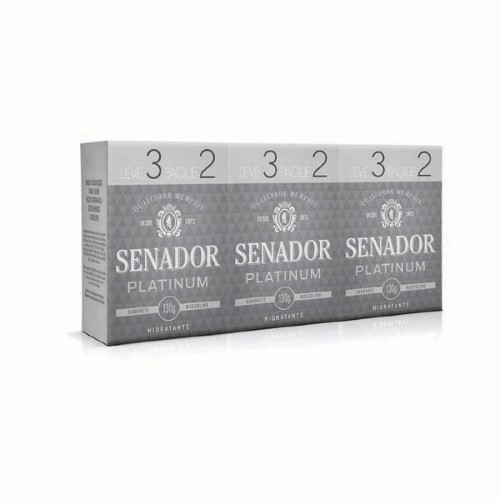 Kit Sabonete Senador Planitum 130g 3 Unidades