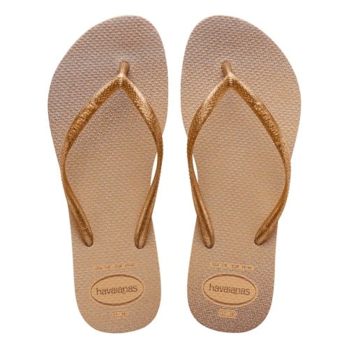 Sandália Havaianas Slim Gloss Dourado Tamanho 35/36 1 Par