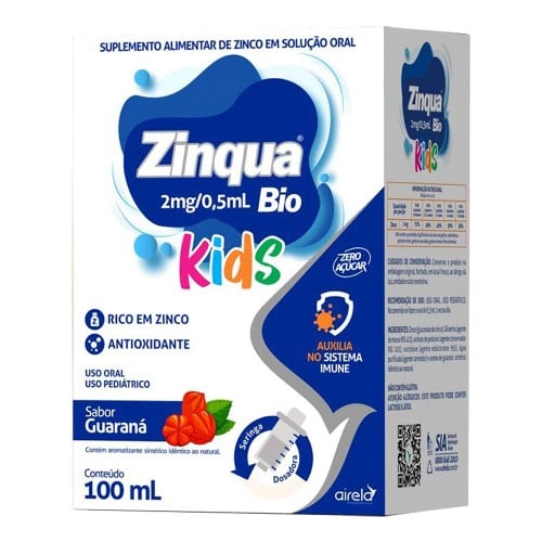 Zinqua Bio Kids 2mg/0,5ml Solução Oral com 100ml