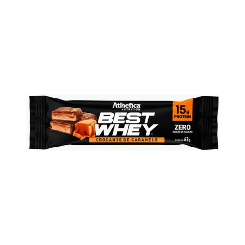 Barra de Proteína Best Whey Bar Crocante de Caramelo Atlhetica Nutrition 62g