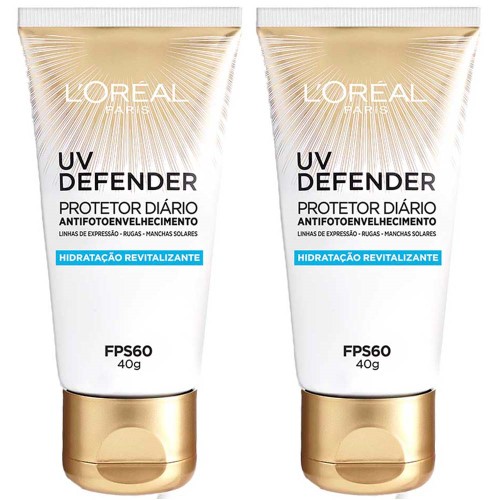 L`oréal Paris UV Defender Kit - 2 Protetores Solares Faciais FPS 60