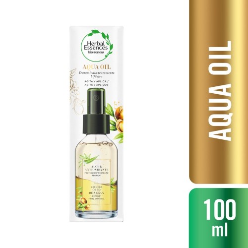 Aqua Óleo para os Cabelos Herbal Essences Babosa & Óleo de Argan com 100ml