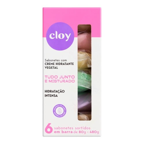 Sabonete Ultra Hidratante Cloy Beauty Bar 6 unidades 80g