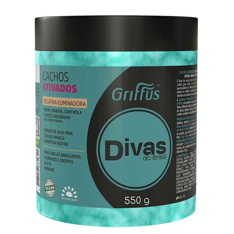 Divas do Brasil Cachos Ativados - Gelatina Iluminadora 550g