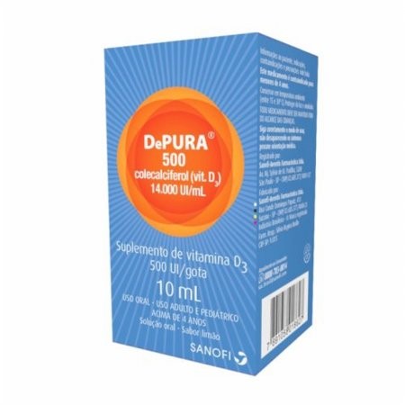 Suplemento Vitamínico Sanofi Depura 500UI Gota Solução Oral 10ml