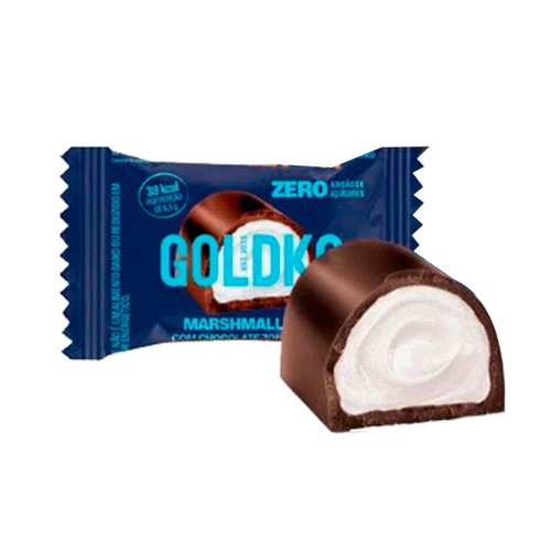 Bombom GoldKO Marshmallow com Chocolate 70% Cacau Zero Adição de Açucares 13,5g