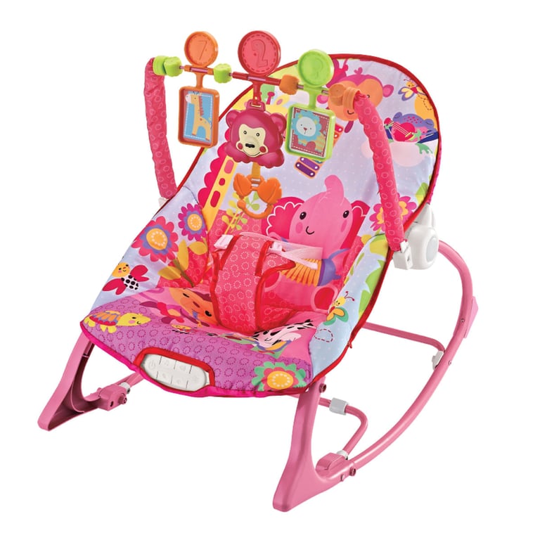 Cadeira de Descanso Musical FunTime New 18kgs Rosa-Maxi Baby