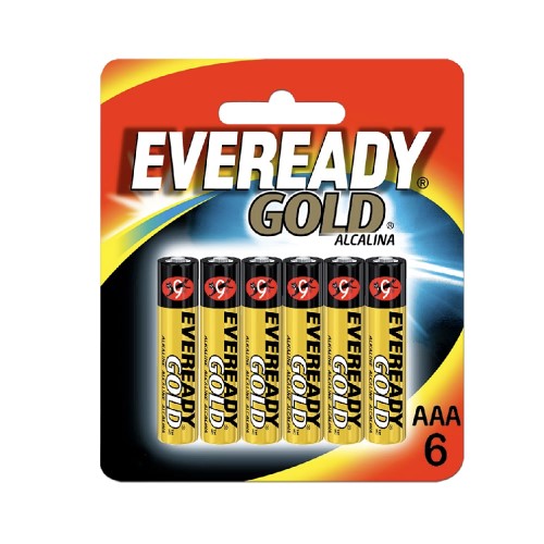 Pilha Eveready Gold Aaa Alcalina 1,5v 6 Unidades