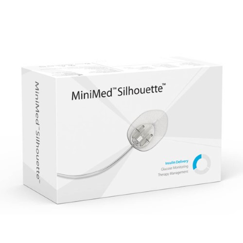 Cateter Medtronic MinimMed Silhouette MMT-381/MMT-381A cânula 13mm e tubo 60cm - 10 unidades